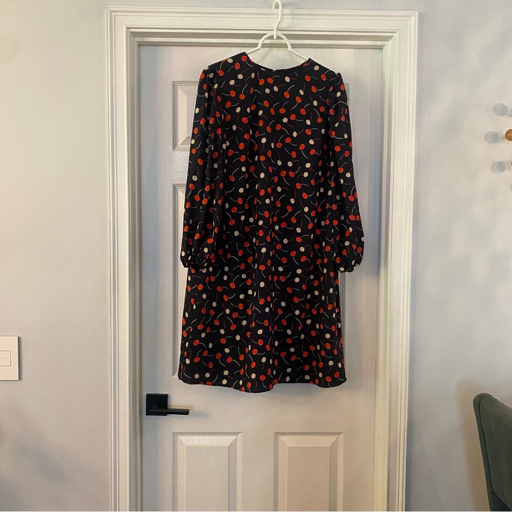 Ann Taylor Black and Red Midi Dress